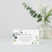 PixDezinesのブックリクエスト、水彩のユーカリ エンクロージャーカード (スタンド正面)