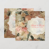 PixDezinesのブライダルブーケ/ DIYイベント 招待状 (正面/裏面)