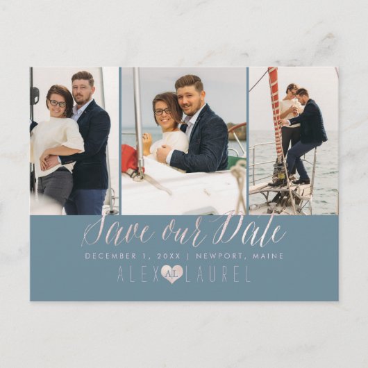 PixDezinesのブラッシュピンクのSave the Date DIY背景 ポストカード (正面)