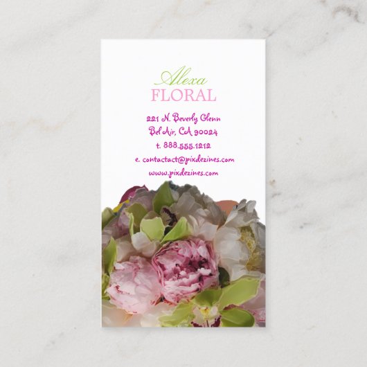 PixDezinesのブーキー/日の背景 名刺 (裏面)