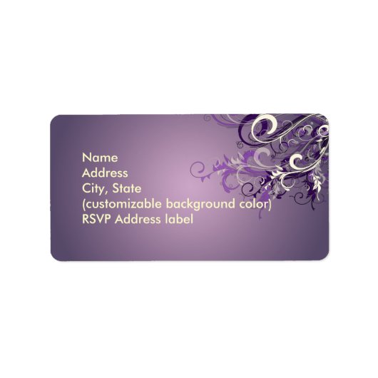 PixDezinesのプラムバニラ スワール ラベル (正面)