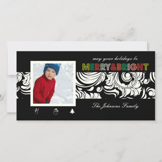 PixDezinesのペン先パターン、クリスマス シーズンカード (正面)