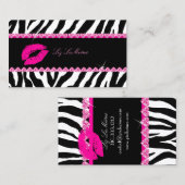 PixDezinesのホットリップ+サッシーゼブラ 名刺 (正面/裏面)