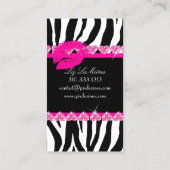 PixDezinesのホットリップ+サッシーゼブラ 名刺 (裏面)