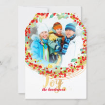 PixDezinesのホリーデー/ホーリー wreath カード