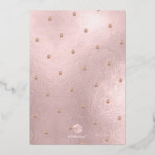 PixDezinesのミニマルDIY ローズゴールドのミツバ 箔招待状 (裏面)