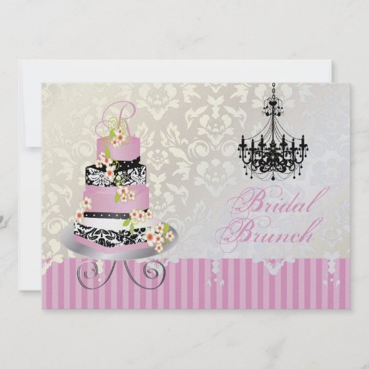 PixDezinesのモノグラム ウェディングケーキ/ピンク (正面)