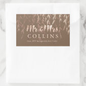 PixDezinesのヤナギかフェイクなピンクGold/DIYの背景 長方形シール (バッグ)