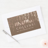 PixDezinesのヤナギかフェイクなピンクGold/DIYの背景 長方形シール (封筒)