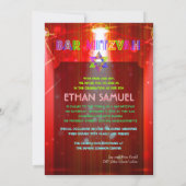 PixDezinesのレーザー/ネオンライト バー ミツバ祭 招待状 (裏面)