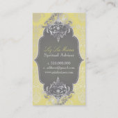 PixDezinesのヴィクトリアン・ダマスク/DIYカラー 名刺 (裏面)