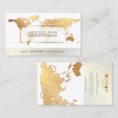 PixDezinesの世界進出/擬似ゴールドワードマップ 名刺 (正面/裏面)