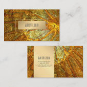 PixDezinesの偽のメタリックゴールドテクスチャ 名刺 (正面/裏面)