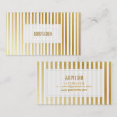PixDezinesの偽の金ストライプ 名刺 (正面/裏面)