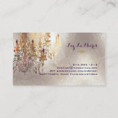 PixDezinesの偽の銀のホイルシャンデリア/DIYカラー 名刺 (裏面)