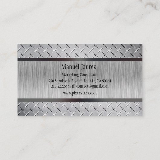 PixDezinesの偽の鋼板/DIYフォント 名刺 (裏面)