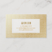 PixDezinesの偽物のゴールドドット/ストライプ 名刺 (裏面)