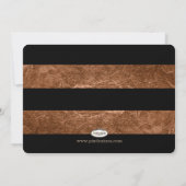 PixDezinesの偽銅箔ストライプで「Save the Date」 セーブザデート (裏面)