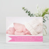 PixDezinesの写真を使った出生のお知らせ 案内状 (スタンド正面)