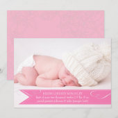 PixDezinesの写真を使った出生のお知らせ 案内状 (正面/裏面)