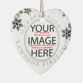 PixDezinesの初めてのクリスマス/DIYカラー セラミックオーナメント (右)