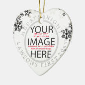 PixDezinesの初めてのクリスマス/DIYカラー セラミックオーナメント (左)