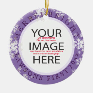 PixDezinesの初めてのクリスマス/DIYカラー セラミックオーナメント