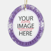 PixDezinesの初めてのクリスマス/DIYカラー セラミックオーナメント (左)