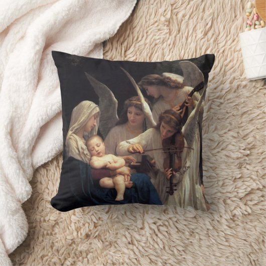 PixDezinesの天使の歌/Bouguereau クッション (ブランケット)