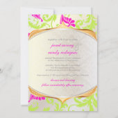 PixDezinesの孔雀のダマスク 招待状 (裏面)