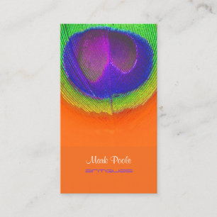 PixDezinesの孔雀の目かコバルト+エメラルド 名刺