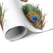 PixDezinesの孔雀の羽根/手作り背景 ラッピングペーパー (ロールコーナー)