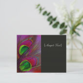 PixDezinesの幻想的な孔雀、あなた好みにカスタマイズ！ ポストカード (スタンド正面)