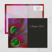 PixDezinesの幻想的な孔雀、あなた好みにカスタマイズ！ ポストカード (正面/裏面)