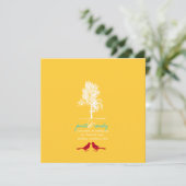 PixDezinesの愛の鳥、赤、樺の木 / DIYカラー! 招待状 (スタンド正面)