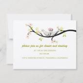 PixDezinesの愛の鳩/オリジナルの背景色 招待状 (正面)