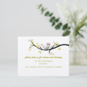 PixDezinesの愛の鳩/オリジナルの背景色 招待状 (スタンド正面)