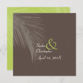 PixDezinesの手のひらの前面シルエット 招待状 (正面/裏面)