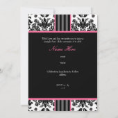 PixDezinesの手作りイベント.. モノグラム Isabella ダマスク 招待状 (裏面)