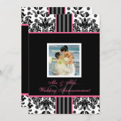 PixDezinesの手作りイベント.. モノグラム Isabella ダマスク 招待状 (正面/裏面)