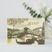 PixDezinesの招待 Vintage Venezia, リアルト橋 出欠カード (スタンド正面)