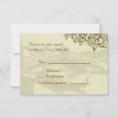 PixDezinesの招待 Vintage Venezia, リアルト橋 出欠カード (裏面)