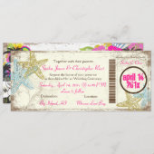 PixDezinesの搭乗券からパラダイスへ 招待状 (正面/裏面)