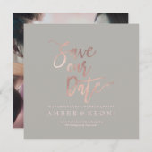 PixDezinesの日救付/Mauve/DIYの背景 セーブザデート (正面/裏面)