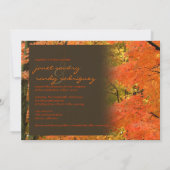 PixDezinesの森での秋のDIYイベントへの返信 招待状 (裏面)