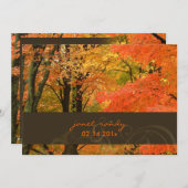 PixDezinesの森での秋のDIYイベントへの返信 招待状 (正面/裏面)