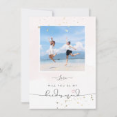 PixDezinesの水彩ブライズメイドカード　あなたはブライズメイドになってくれる？ 招待状 (正面)