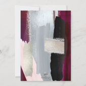 PixDezinesの水彩色見本 ダリア レッド ブラッシュ 招待状 (裏面)