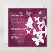 PixDezinesの流れ……チョウの白/梅 招待状 (裏面)