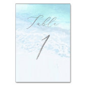 PixDezinesの海岸テーブルナンバーカード テーブルナンバー (裏面)